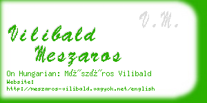 vilibald meszaros business card